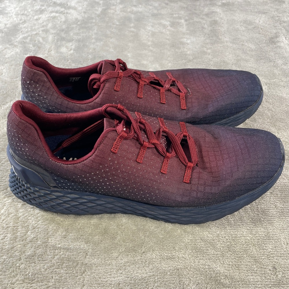NOBULL Ripstop Runner Mens 10.5 Womens 12 Training Shoes Maroon Navy Ombre